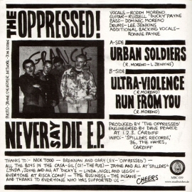 The Oppressed - Never Say Die EP