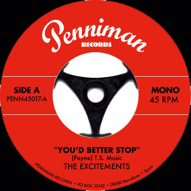 The Excitements - You'd Better Stop / From Now On 7"