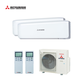 Mitsubishi Duosplit airco SCM71ZS-W Wandunit SRK50ZS-W/ SRK20ZS-W