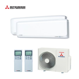 Mitsubishi Duosplit airco SCM50ZS-W Wandunit SRK20ZSX-WF/ SRK35ZSX-WF