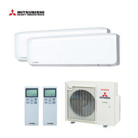 Mitsubishi Duosplit airco SCM71ZS-W Wandunit 2x SRK35ZS-WF