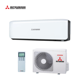 Mitsubishi airco SRK20ZS-WB + SRC20ZS-W 2,0kW Black/White