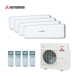 Mitsubishi Multisplit airco SCM100ZS-W Wandunit 4x SRK25ZS-W