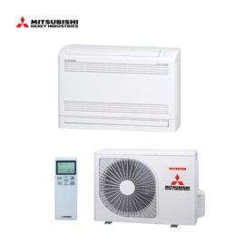 Mitsubishi vloermodel airco SRF35ZS-W + SRC35ZS-W 3,5kW