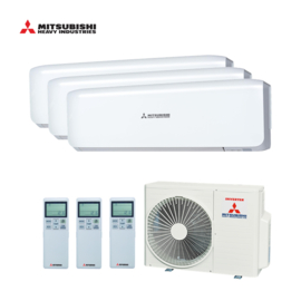 Mitsubishi Multisplit airco SCM60ZS-W Wandunit 3x SRK20ZS-W