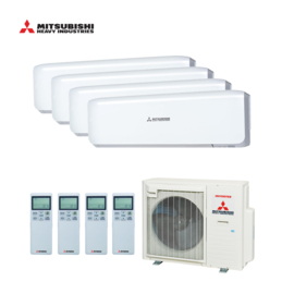 Mitsubishi Multisplit airco SCM71ZS-W Wandunit 4x SRK20ZS-W