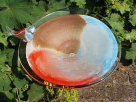 Vogeldrinkschaal van glas "magic"