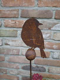 Tuinsteker vogeltje op kogel -A-
