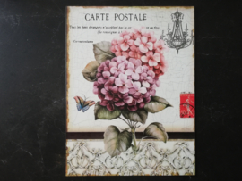 Metalen vintage wandbordje "Carte Postale"