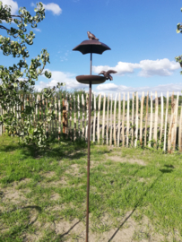 Tuinsteker vogelvoederbakje met paraplu