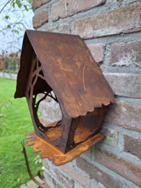 Vogelvoederhuisje om op te hangen/ neer te zetten