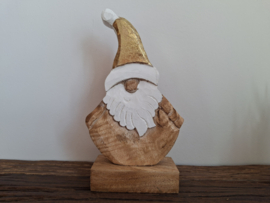 Kerstman van hout -M-