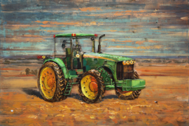 3D Schilderij metaal John Deere tractor