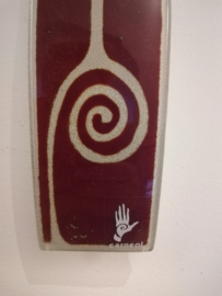 Wandklok Spiral red-white  6x41cm