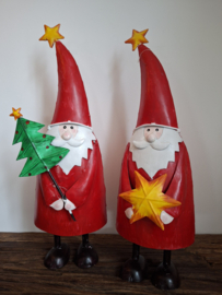 Kerstman van ijzer met ster in hand -L-