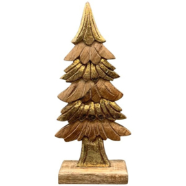Dennenboom van hout op voetje -L-