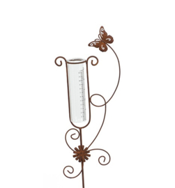 Regenmeter met vlinder