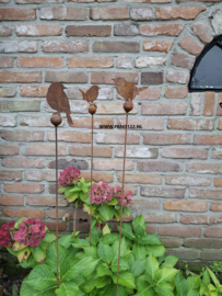 Tuinsteker vogeltje op kogel -A-