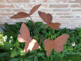 Tuinsteker met 4 vlinders