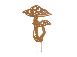 Tuinsteker met 2 paddestoelen