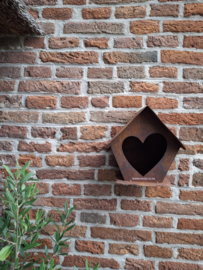 Vogelvoederhuisje om op te hangen/ neer te zetten "Hartje"