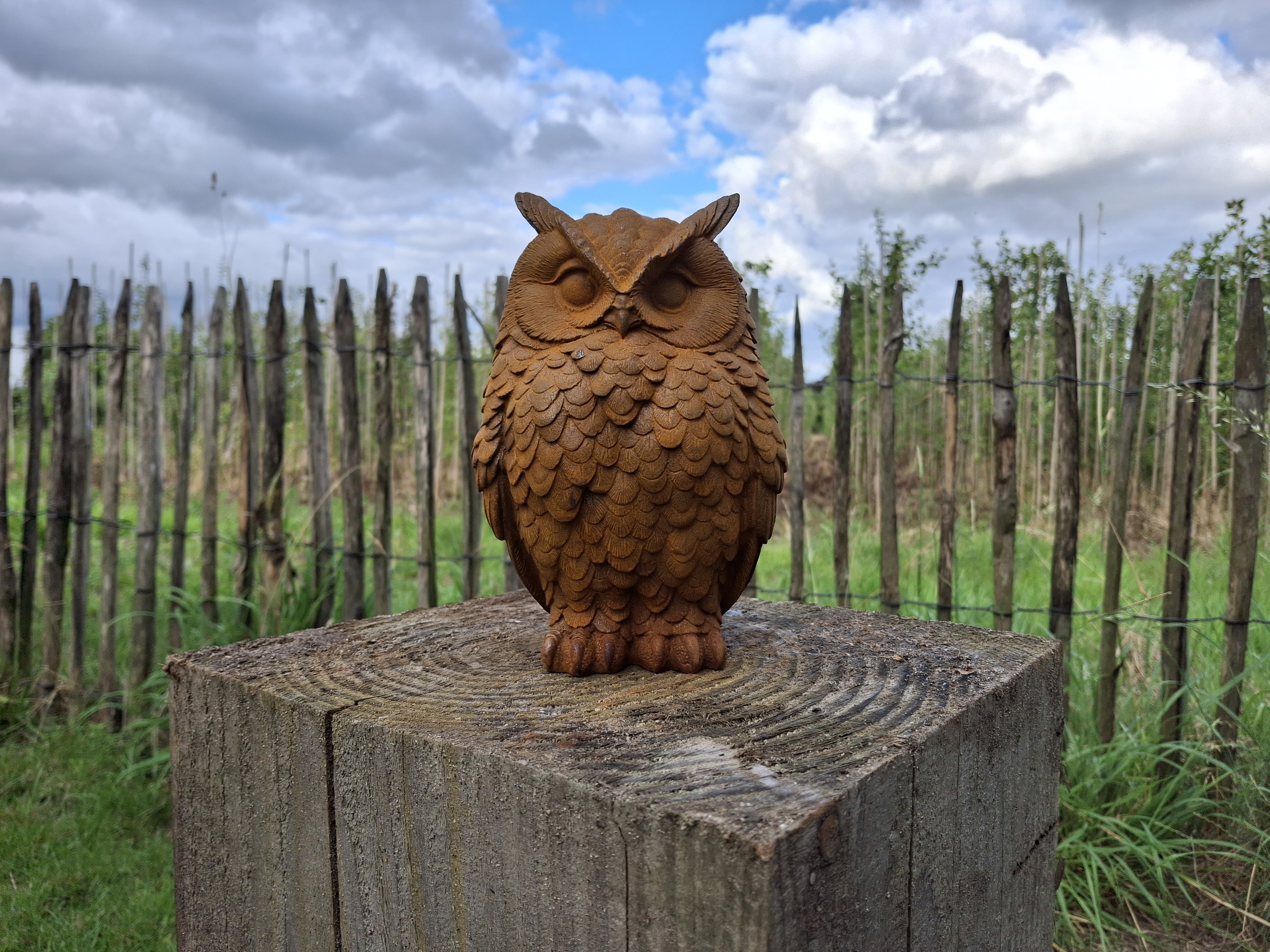 Tuinbeeld uil -M-