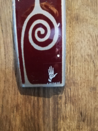 Wandklok Spiral red-white  6x41cm