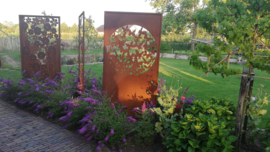 Tuinscherm cirkel met vlinders