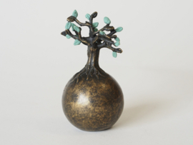 Bronzen mini urn "levensboom"