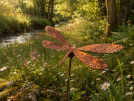 Tuinsteker libelle dicht op kogeltje