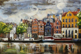 3D Schilderij Amsterdamse gracht