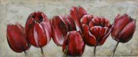 3D Schilderij rode tulpen