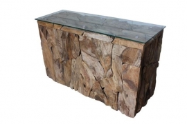 Sidetable drijfhout (teakhout)