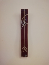Wandklok Spiral red-white  6x41cm