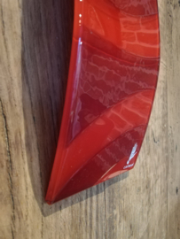 Wandklok Carneol glas Swirls red-ruby 10x41cm