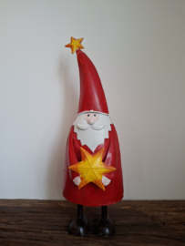 Kerstman van ijzer met ster in hand -L-