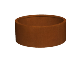 Plantenbak rond 100x40cm. | 2mm. Met bodem.