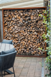 Houtopslag Cortenstaal 200x50x180cm. | 2mm.