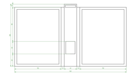 Tuinafscheiding 360x40x200cm. | 2mm.