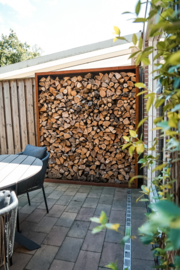 Houtopslag Cortenstaal 200x50x180cm. | 2mm.