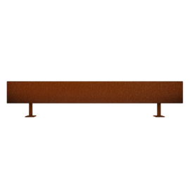 Zwevende zitbank Cortenstaal 200x40x41cm. | 2mm.