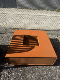 Vuurtafel 100x100x40cm. | 3mm. Showmodel!