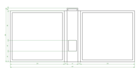 Tuinafscheiding 460x40x200cm. | 2mm.