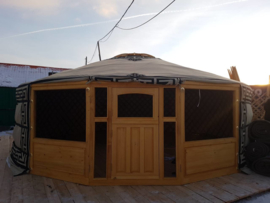 6-muurs Yurt type light met deurpaneel met 5 ramen