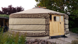 6-muurs Yurt met  deurpaneel met 3 raampjes