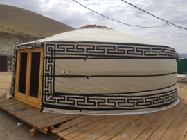 6-muurs Yurt met serre deurpaneel