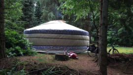 5-muurs Yurt met 3 ramen in het deurpaneel