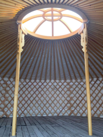 4-muurs Yurt met deurpaneel met 3 raampjes
