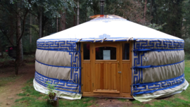 5-muurs Yurt met 3 ramen in het deurpaneel