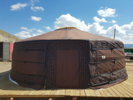 5-muurs Yurt met 3 ramen in het deurpaneel